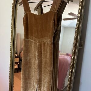 Velvet Gold Reformation Dress